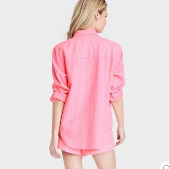 Relaxed fit button down - pink - Picture 3 of 6